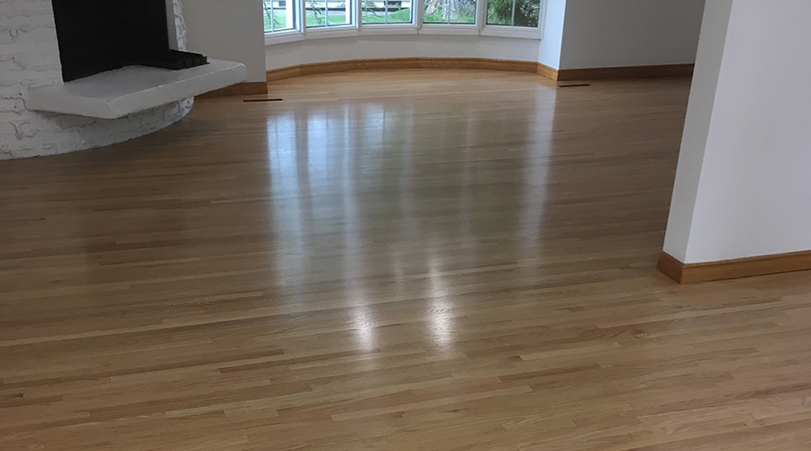hardwood floor in living room